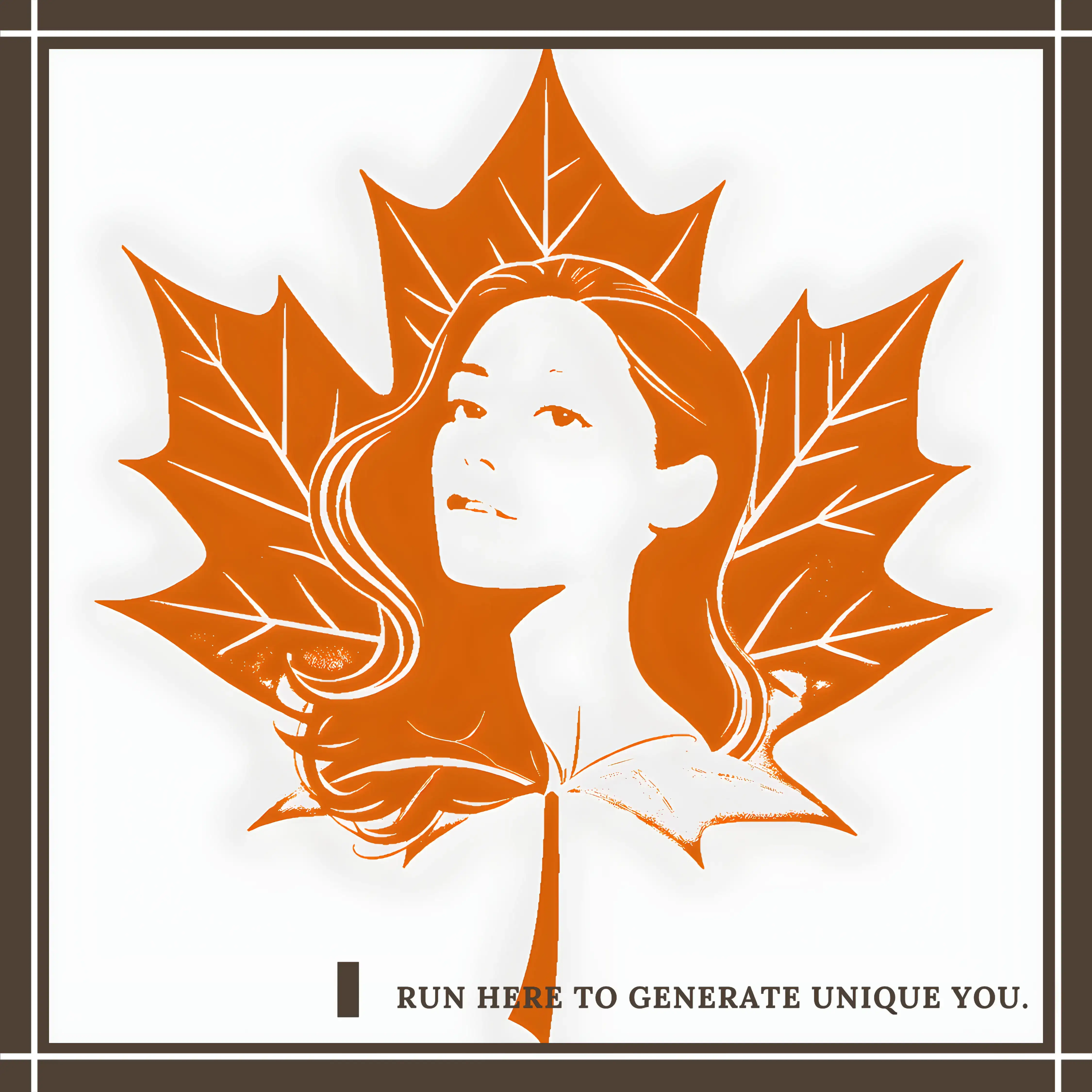 Leaf carving portrait
