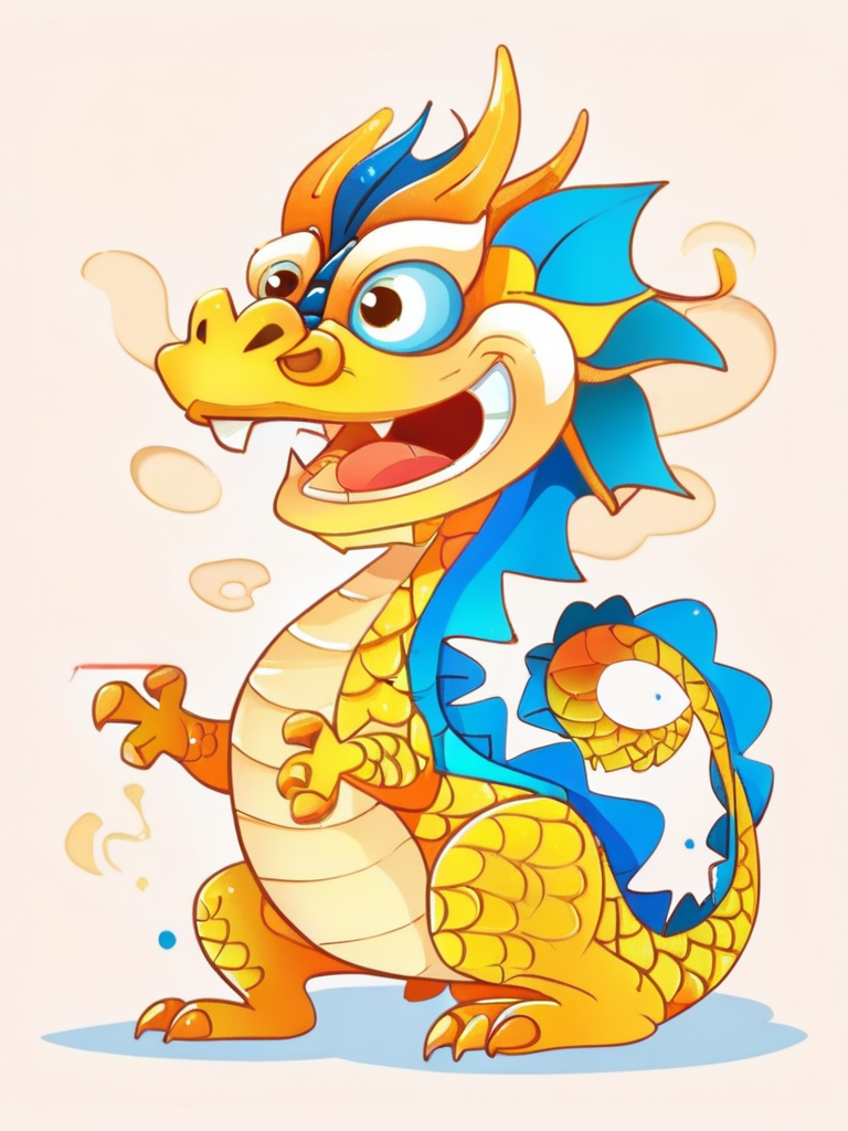 High Definition Cartoon Dragon One-Click Generation