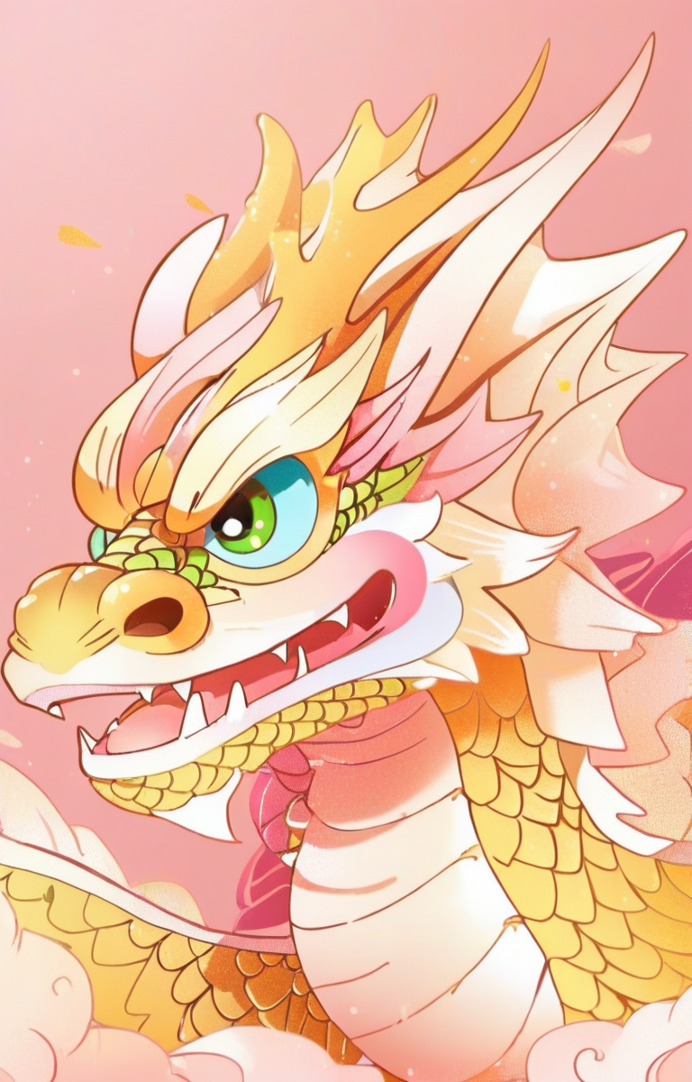 High Definition Cartoon Dragon One-Click Generation