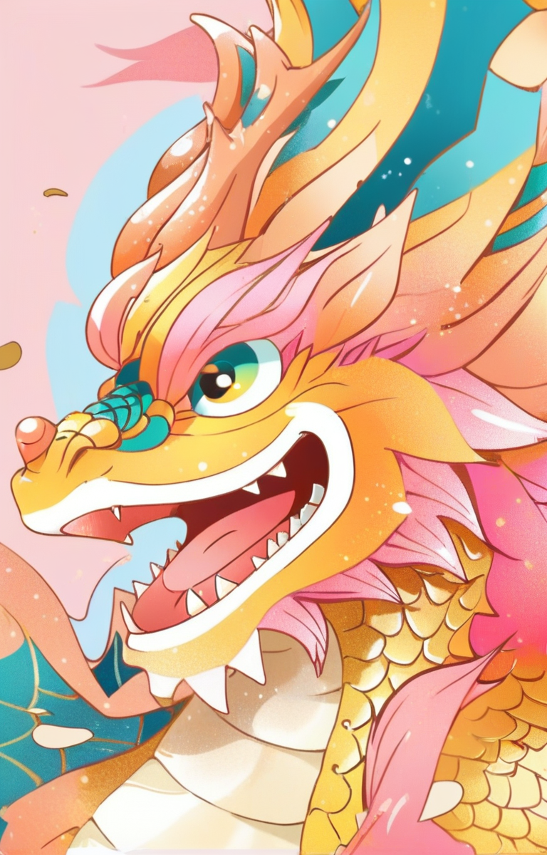 High Definition Cartoon Dragon One-Click Generation