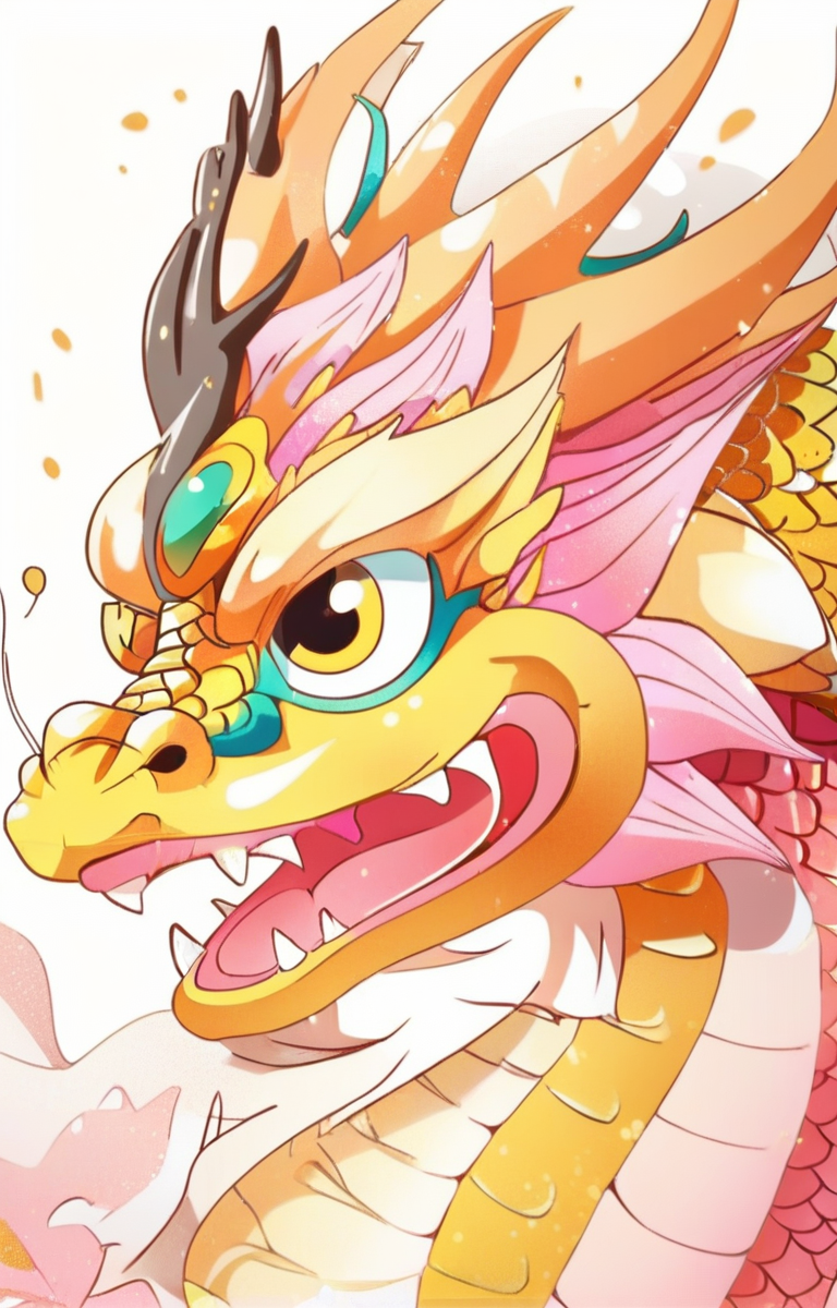 High Definition Cartoon Dragon One-Click Generation