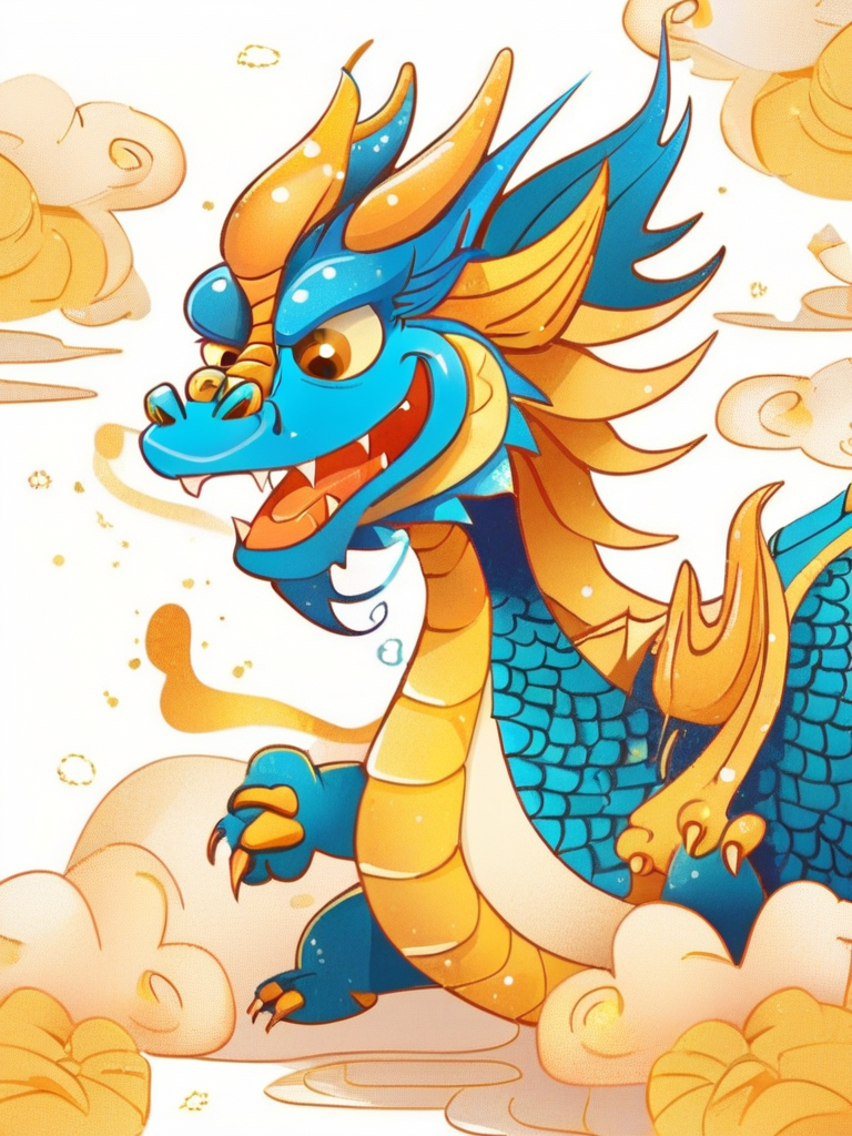 High Definition Cartoon Dragon One-Click Generation