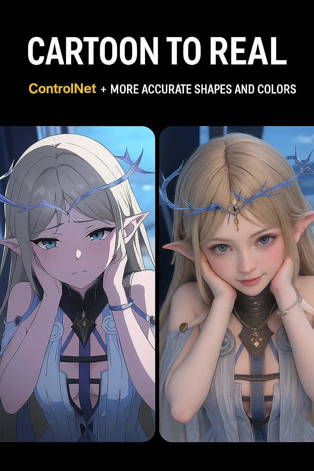 Awesome! Anime to real style V3!