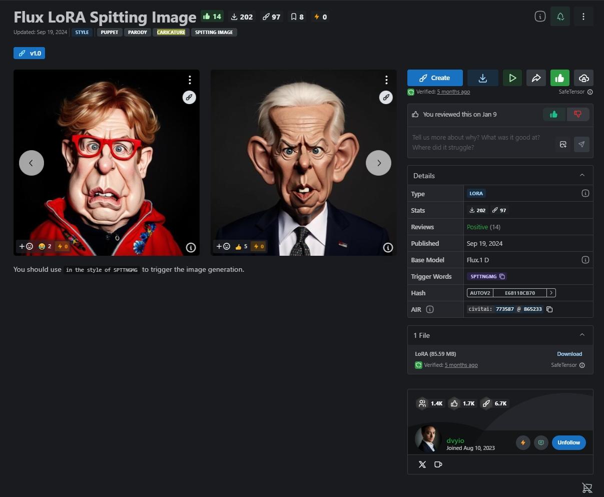 Portrait ▲ Cartoon face_flux_lora_spitting_image_(spitting)