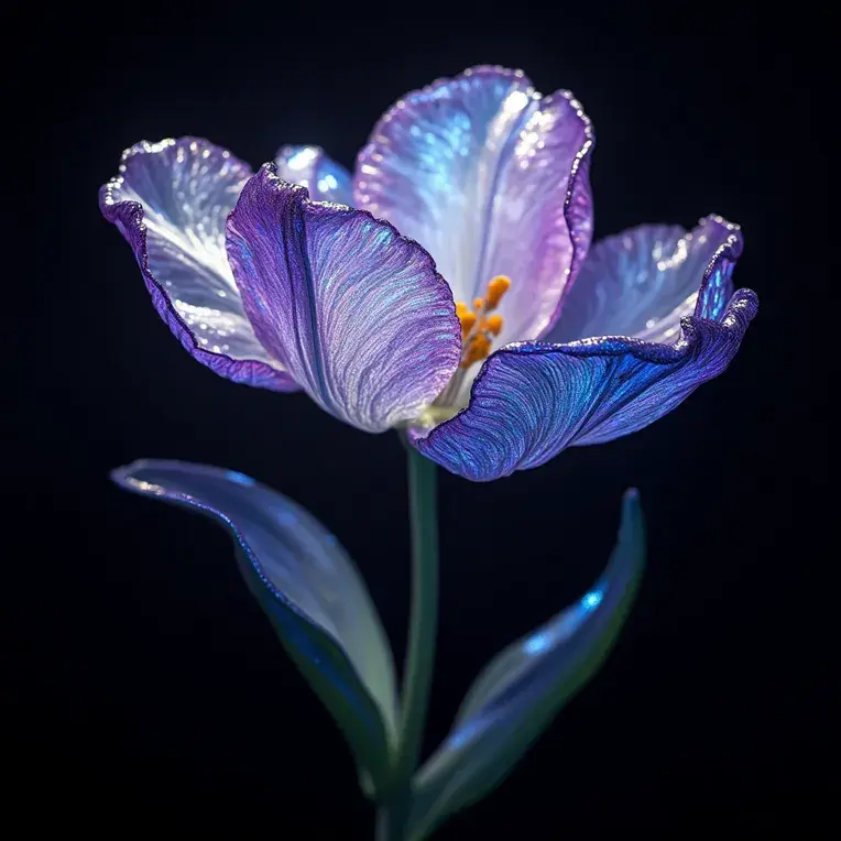 Glass texture - Digital flower