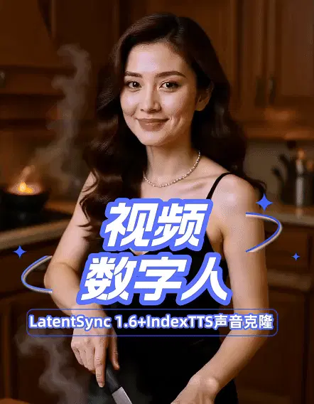 视频数字人LatentSync 1.6+IndexTTS1.5声音克隆