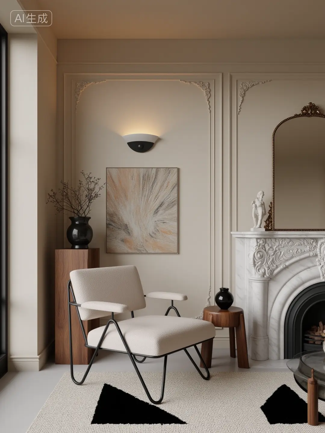 Model matching Interior design Wabi-Sabi style