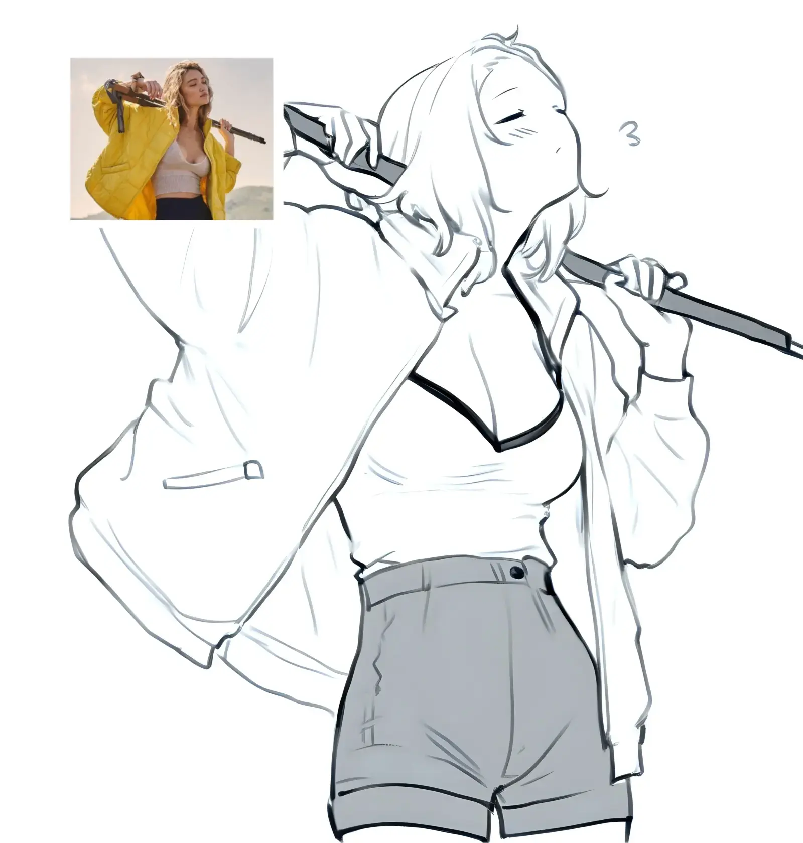 Stick drawing style