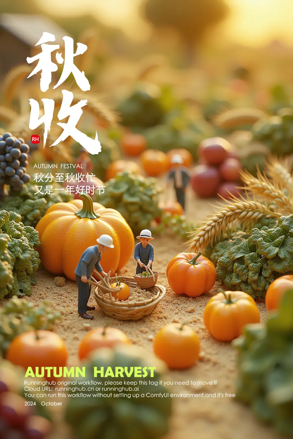 Golden Autumn Harvest Poster