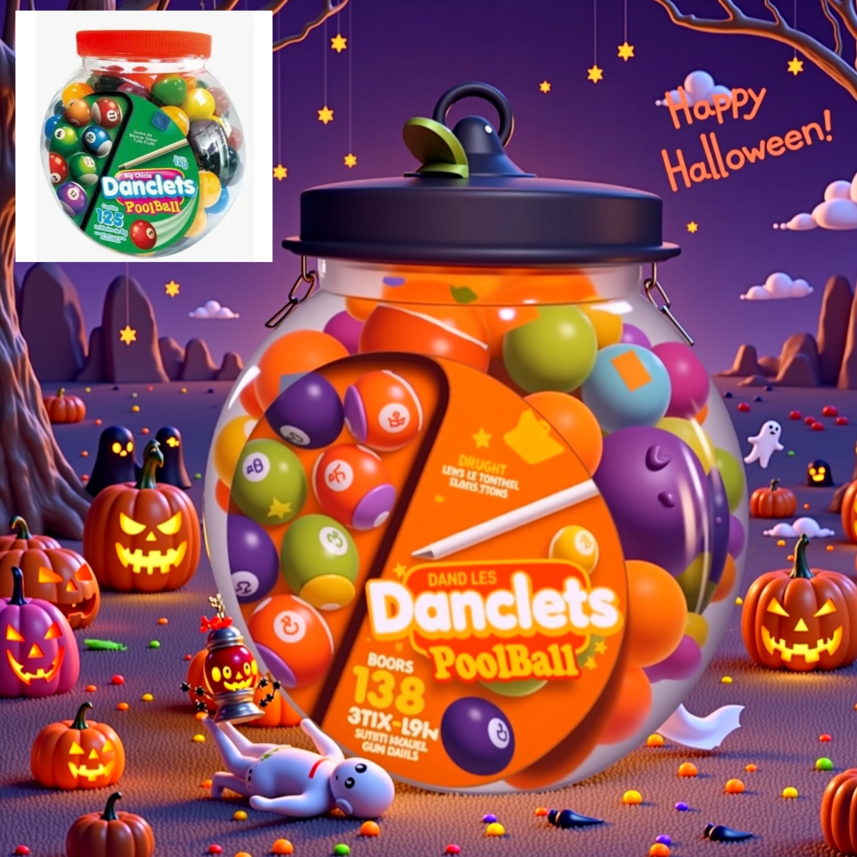 Product packaging and background change - Hallowee