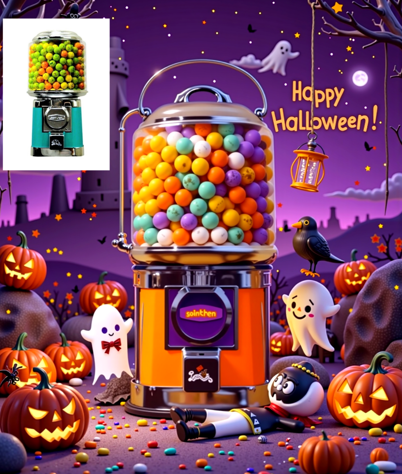 Product packaging and background change - Hallowee