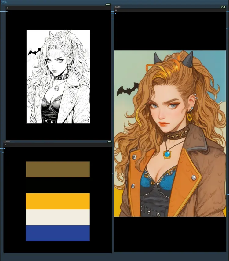 Color according to the color card line drawing + r