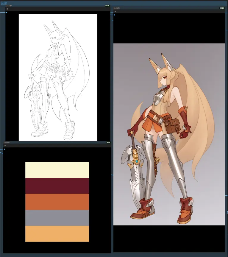 Color according to the color card line drawing + r