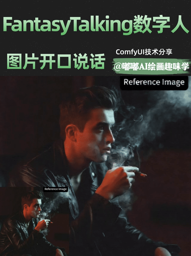 FantasyTalking wan数字人工作流（静态肖像→超拟真说话视频）