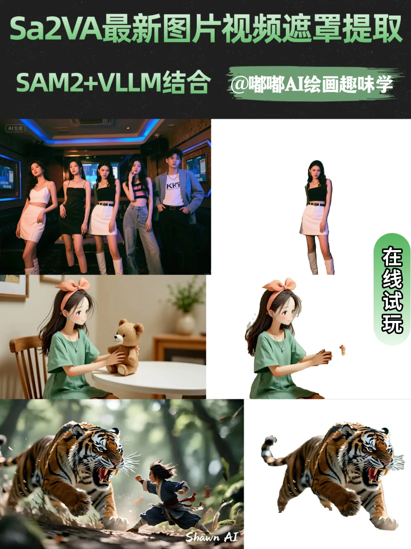 Sa2VA最新图像遮罩提取技术