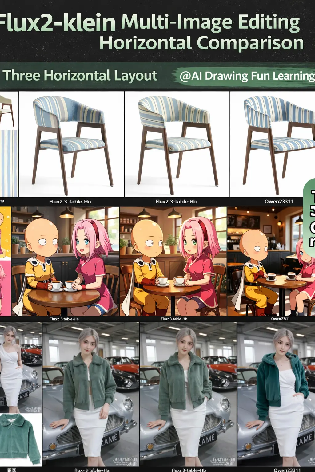 Flux2 Klein Image Editing Comparison Multiple Images