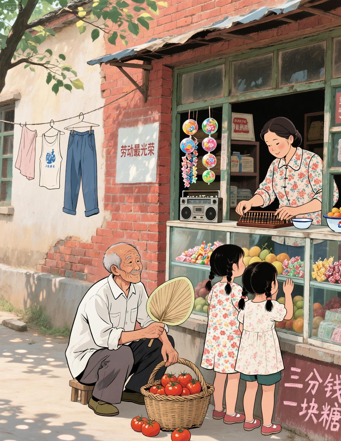 【Qwen-Image】QY-80 年代复古治愈风格_动漫风格