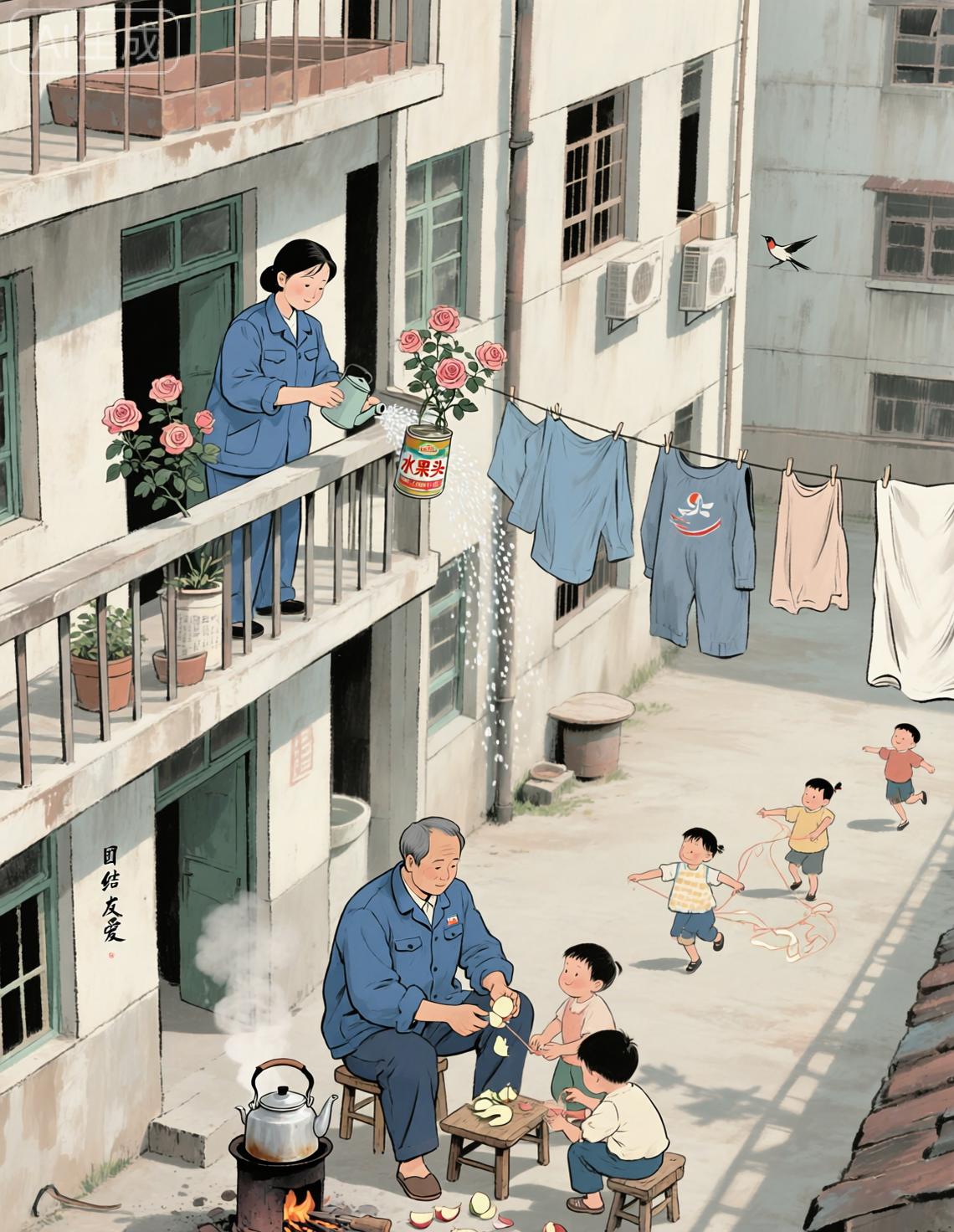 【Qwen-Image】QY-80 年代复古治愈风格_动漫风格