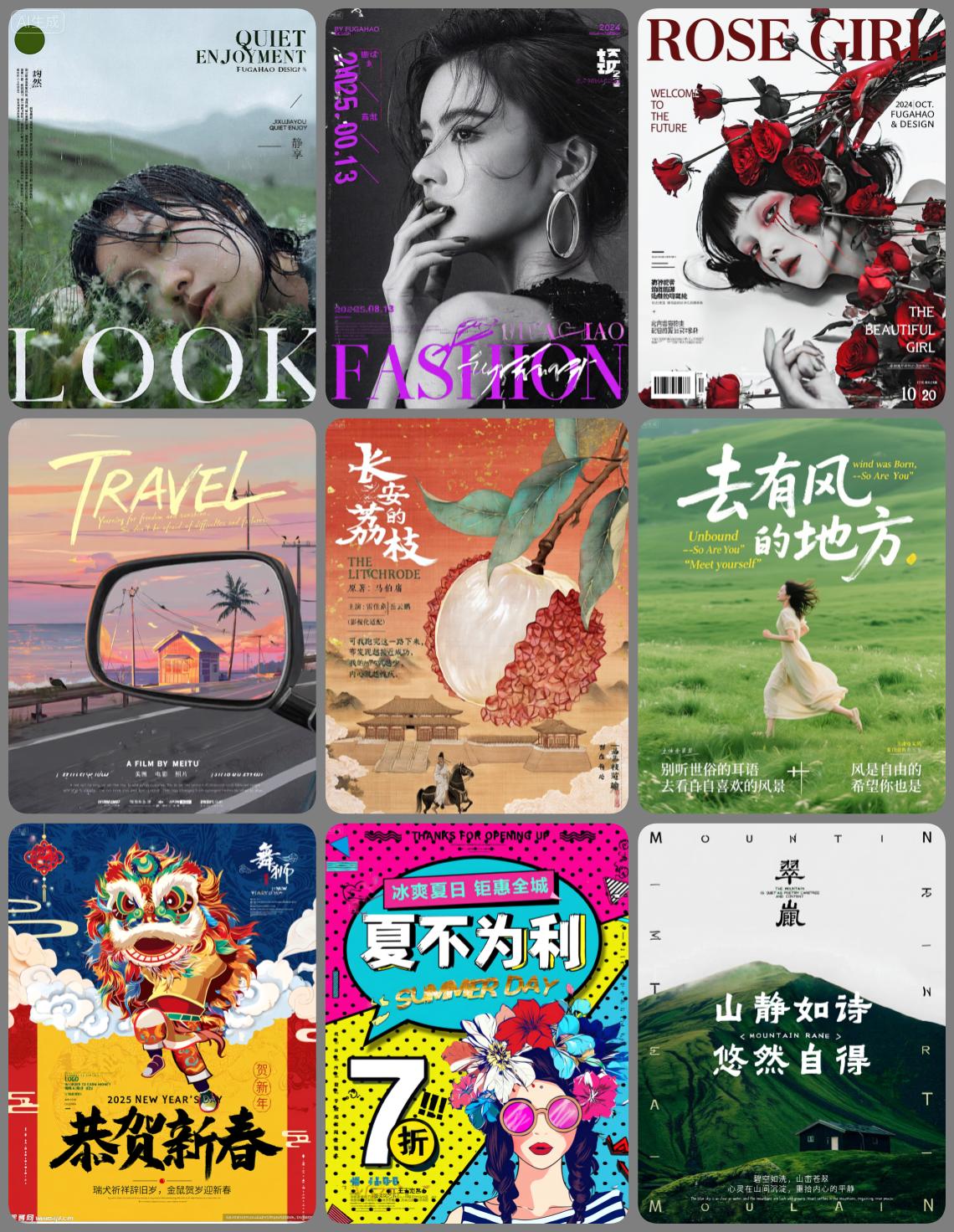 Qwen创意海报设计