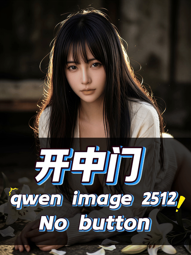 Qwen Text-to-Image Open Middle Door qwen image 2512