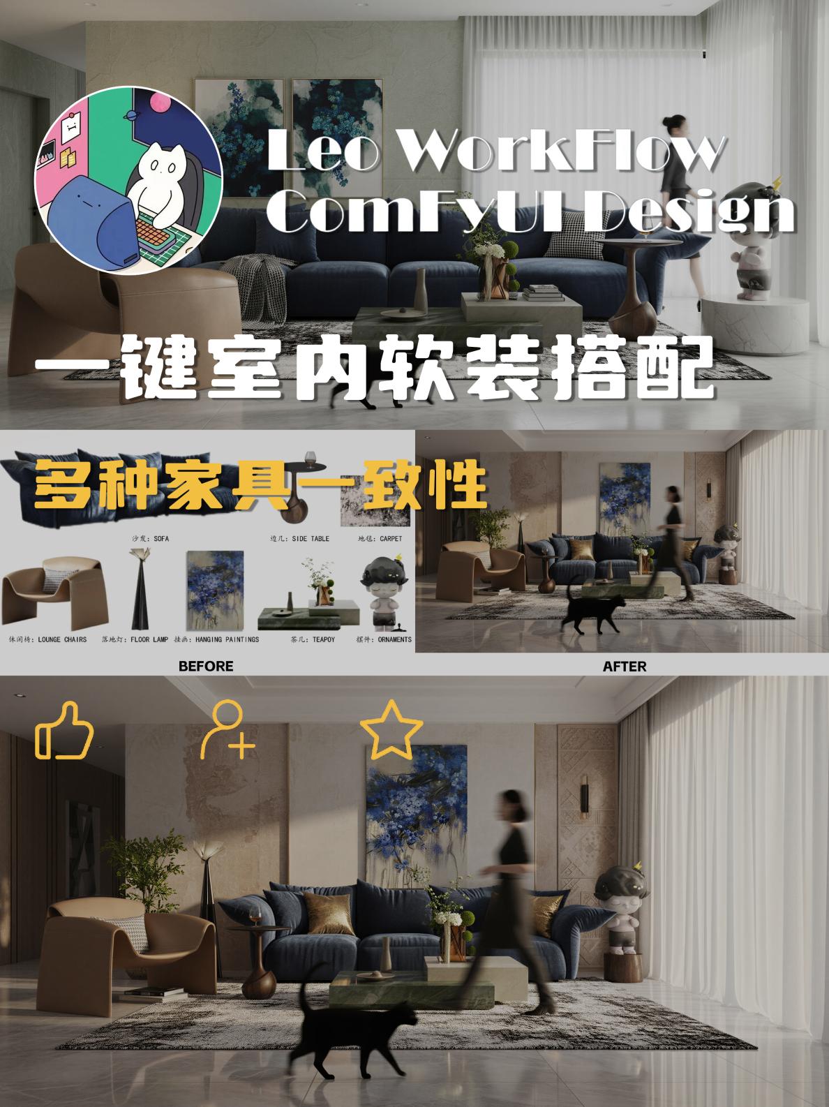 Leo Workflow: One-Click Soft Decoration Matching Assistant_nano