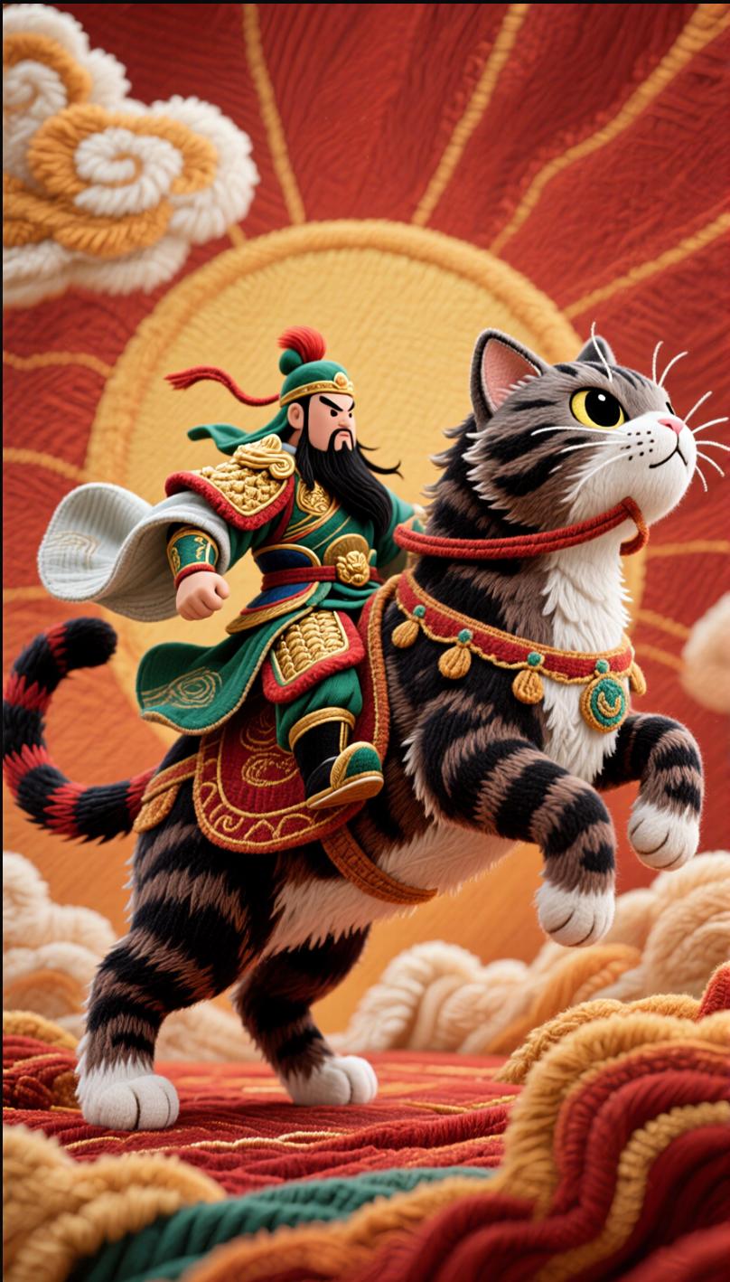 千问3D布艺可爱画风