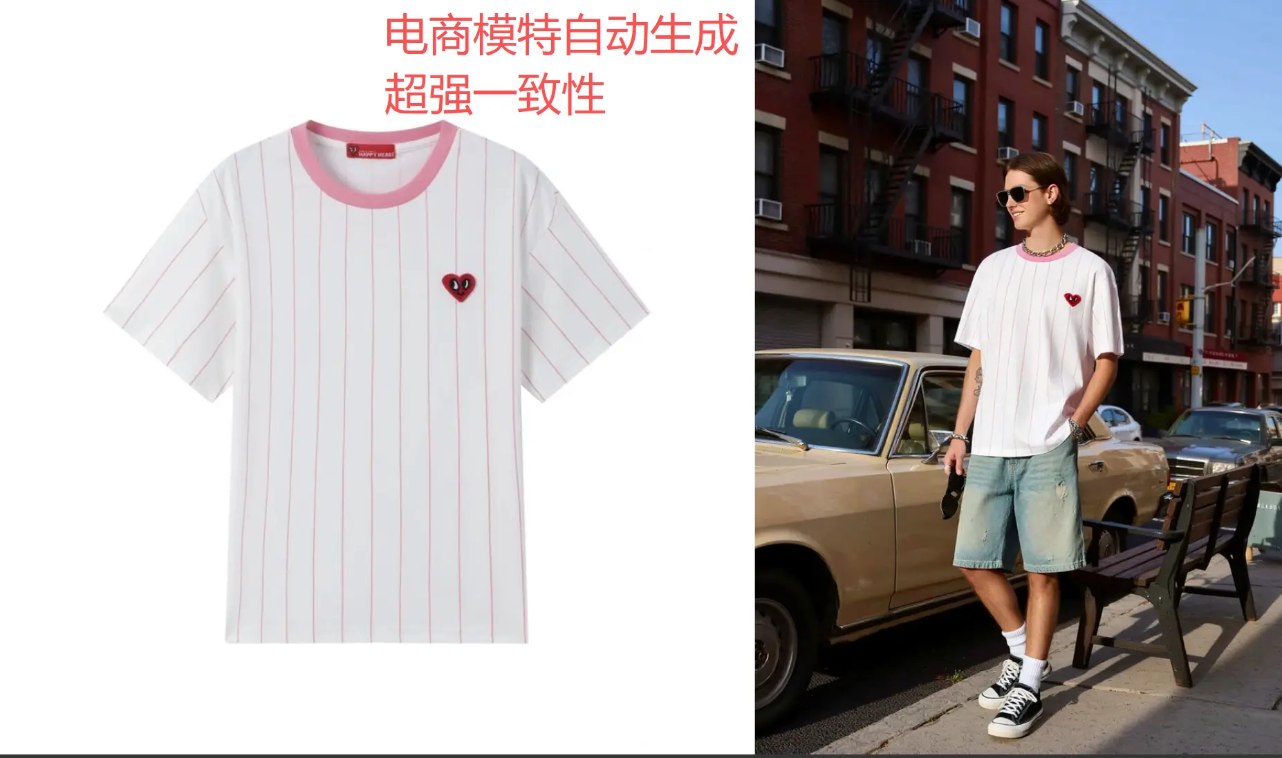 电商服装鞋子超强一致性自动生成模特