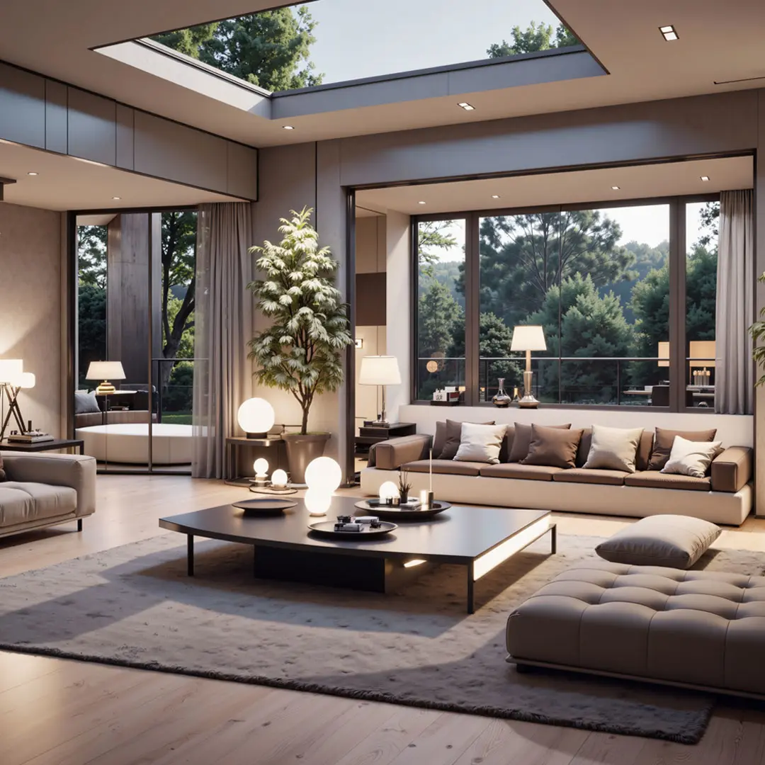 Rough house to interior rendering