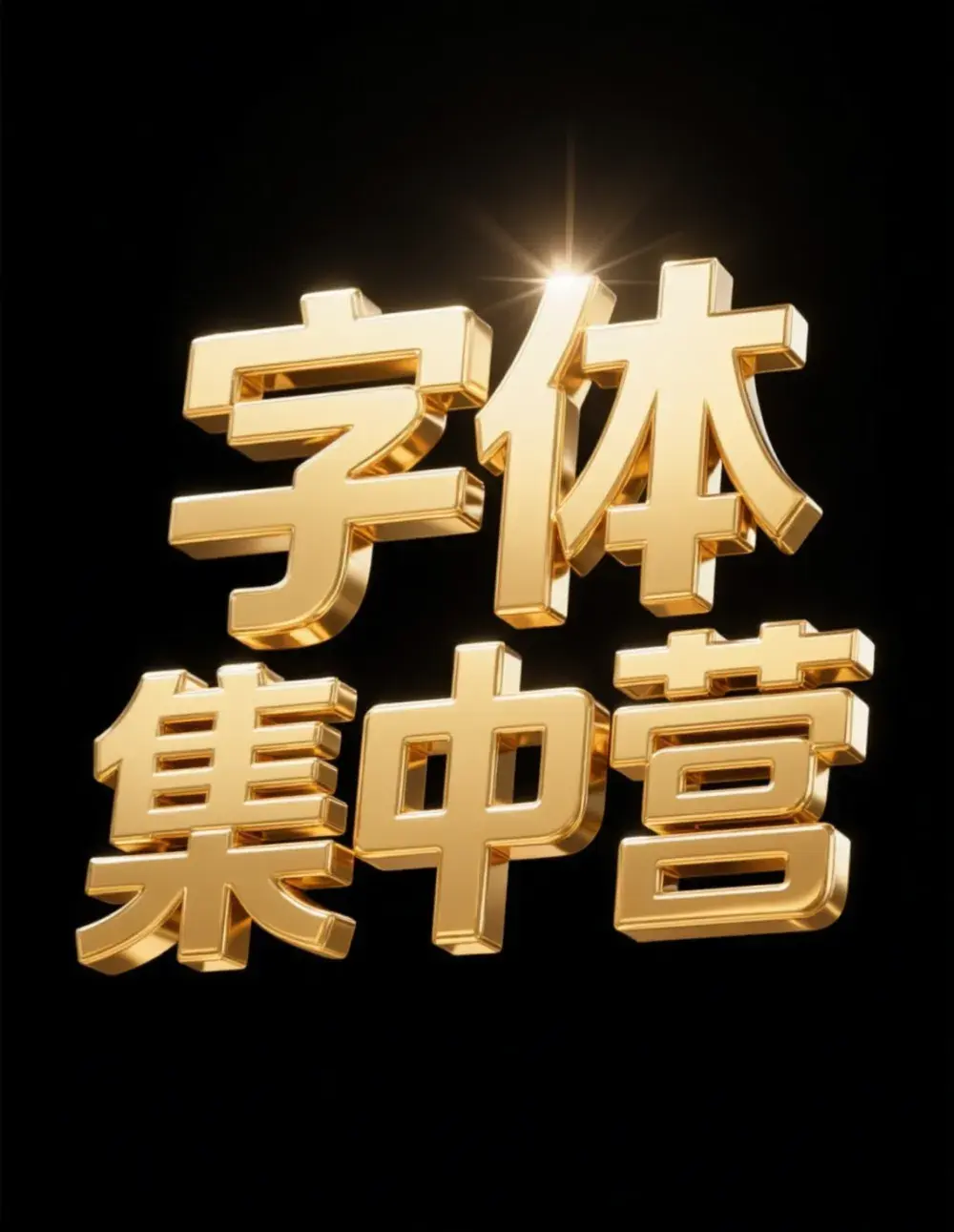字体特效-中文立体字