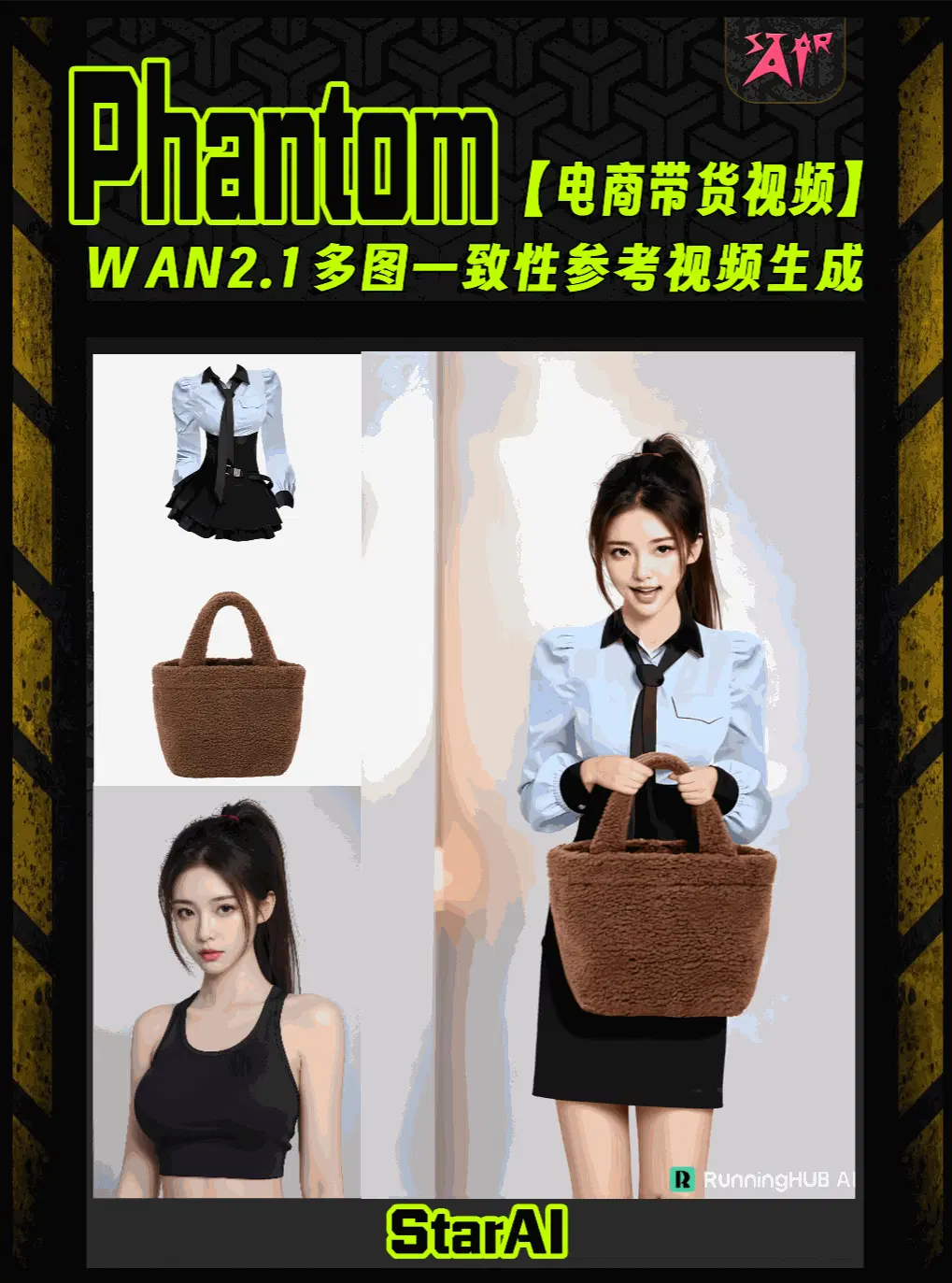 字节开源Phantom-多图参考电商AI视频生成工作流-StarAI