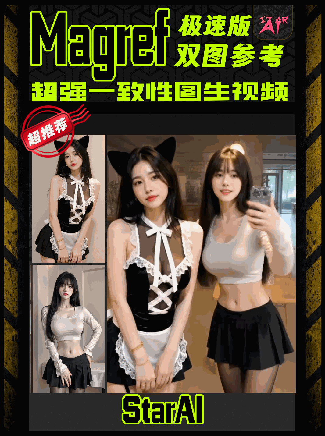 Magref dual-image reference character consistency video generation uni3c camera control Lightning Fast Edition StarAI