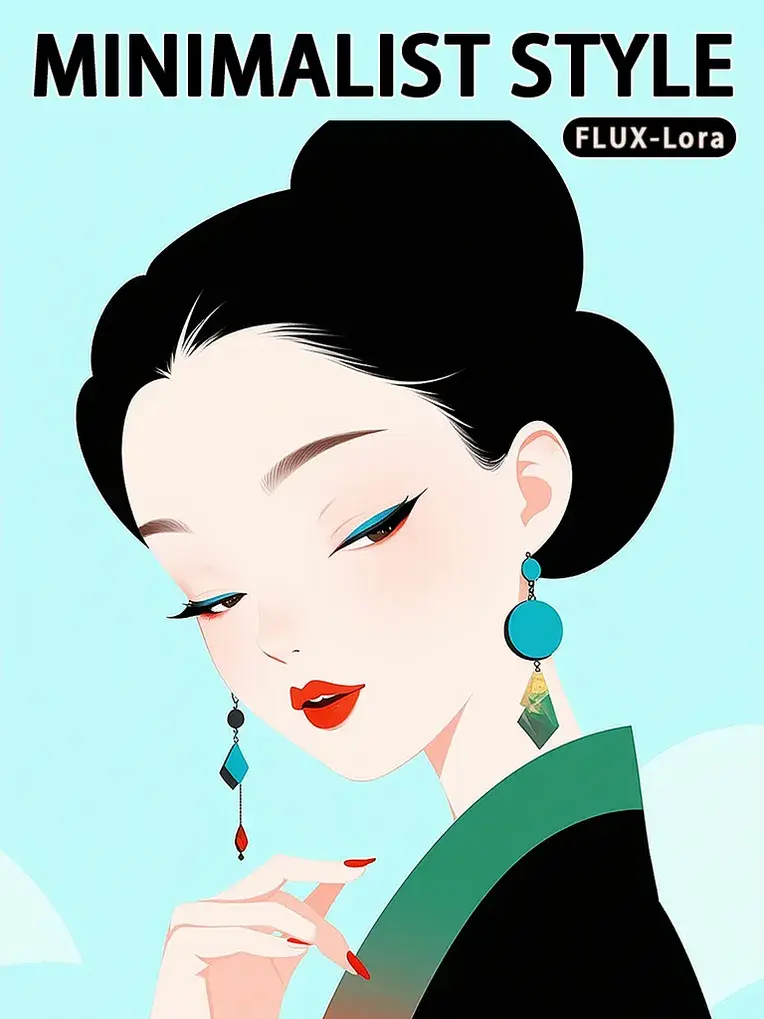 极简风格人物插画