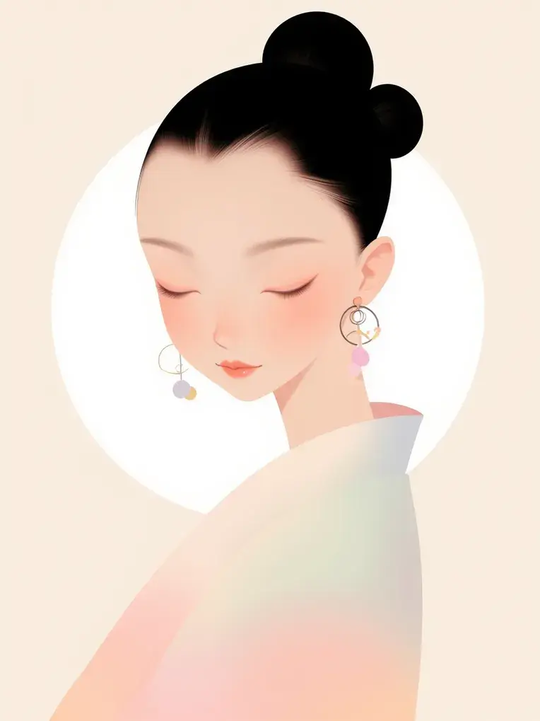 极简风格人物插画