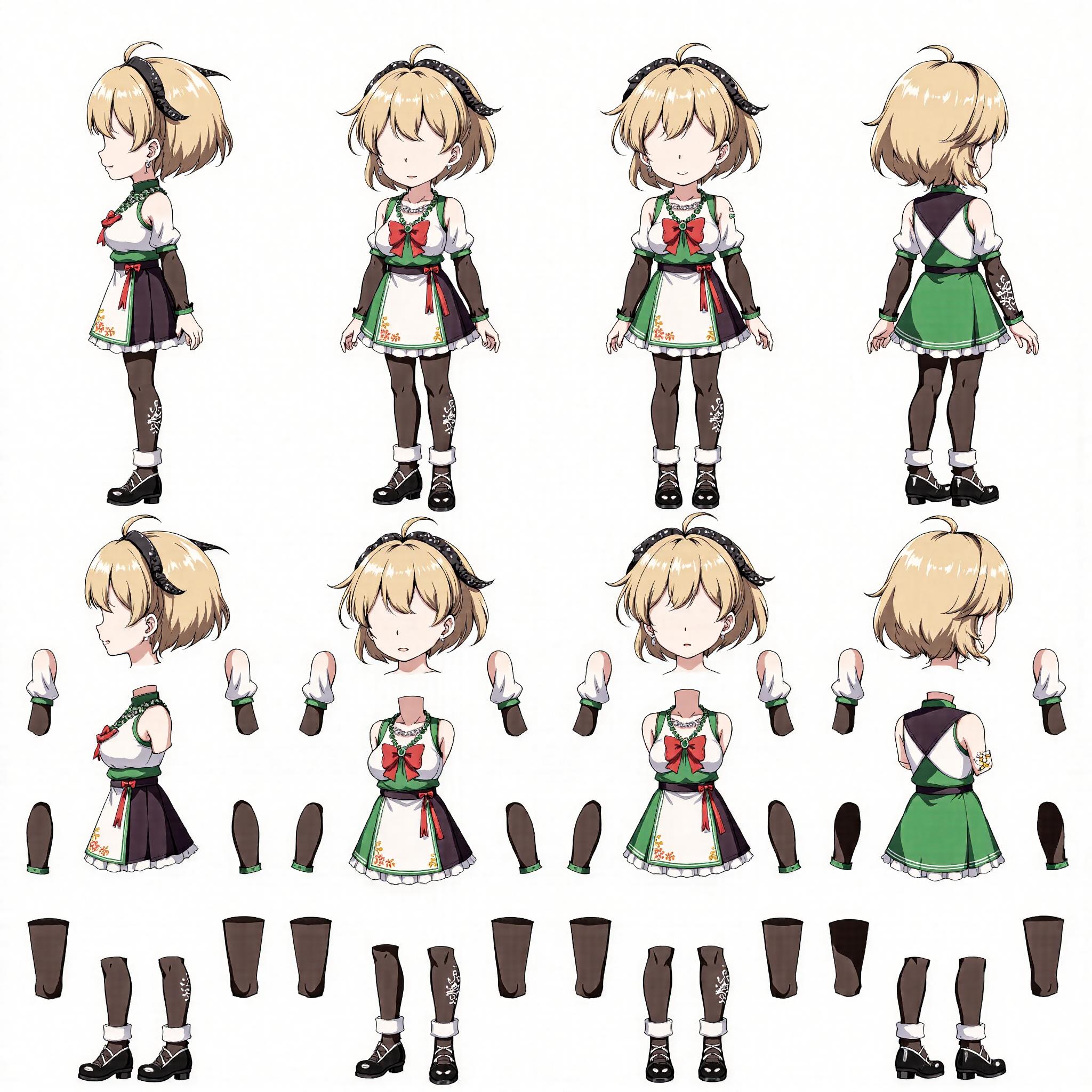 沙雕角色都市四视图加拆分