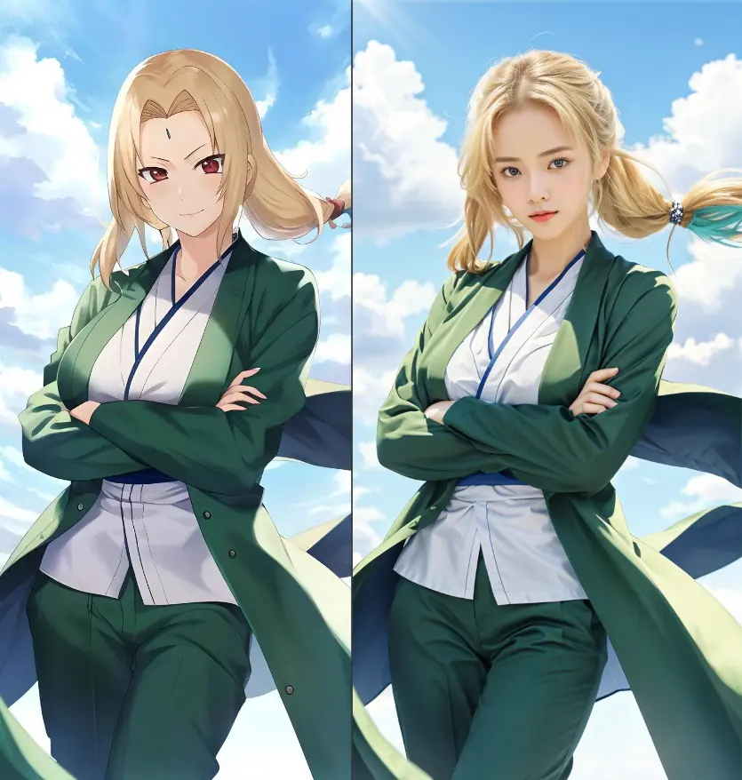 Flux and sd1.5 Anime to real photo