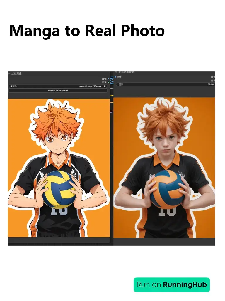 SDXL Manga to Real Photo