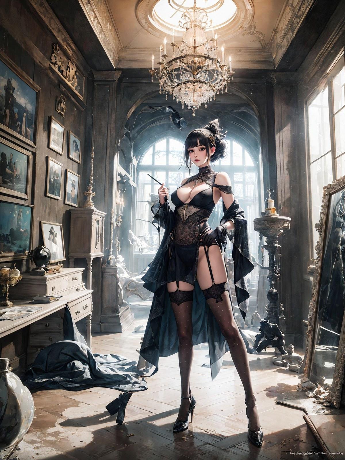 tutu's HiSilk (5D Polka Dot White Garter stockings)/图图的嗨丝(5D波卡圆点白色吊带袜丝袜)