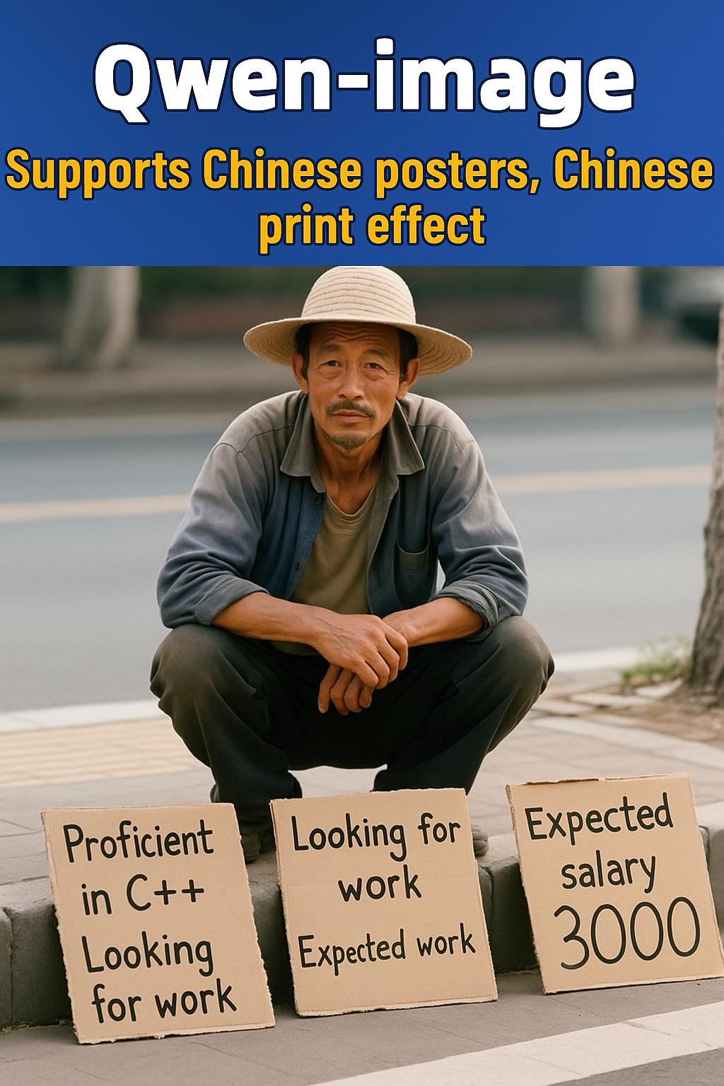 Qwen image supports Chinese posters, direct output in Chinese effect