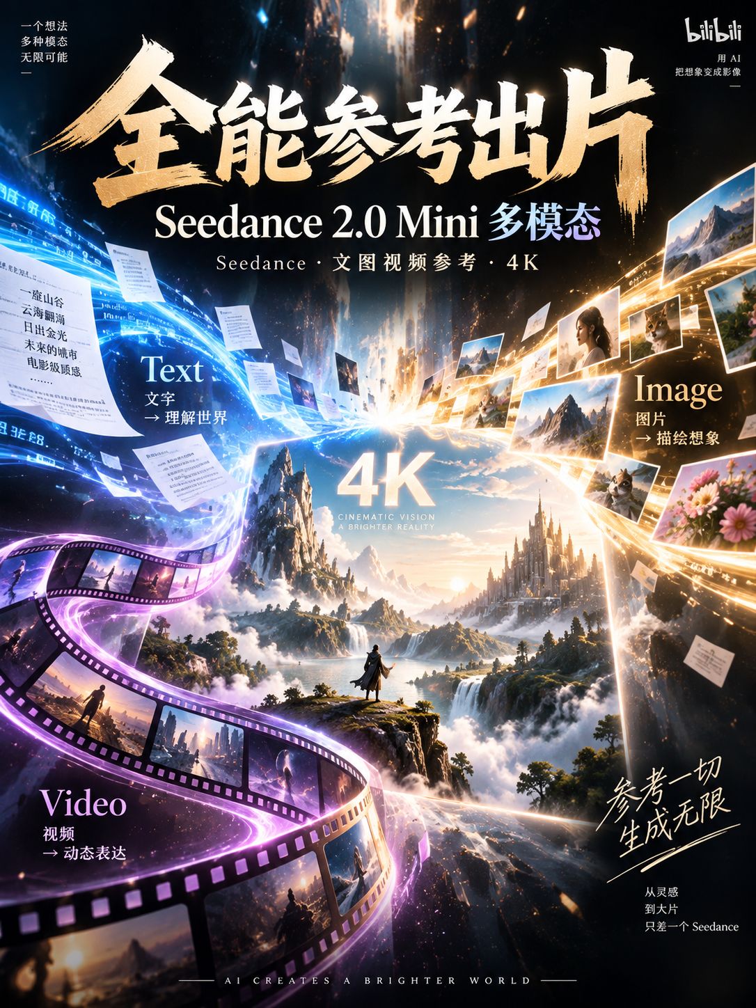 Seedance 2.0 Global Mini多模态全能参考视频|4K文图视频参考全支持
