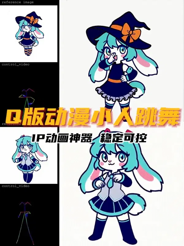 Q版动漫小人跳舞工作流
