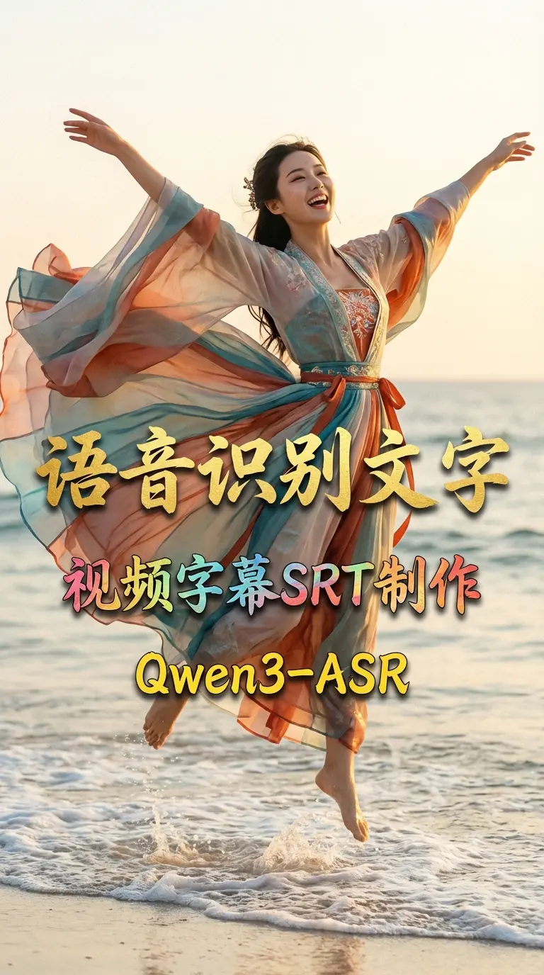 Speech recognition text Video subtitle SRT production Qwen3 ASR