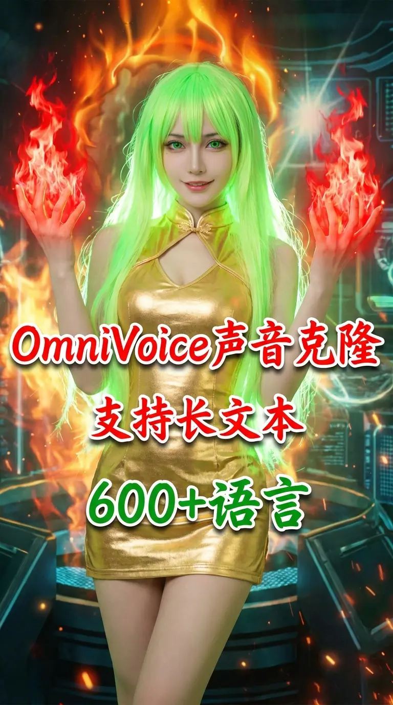 OmniVoice声音克隆/长文本克隆--600+语言支持