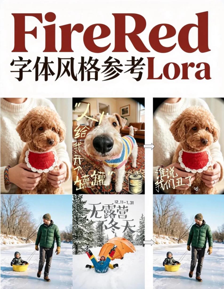 FireRed-Image-Edit-Covercraft 小红书文字渲染lora