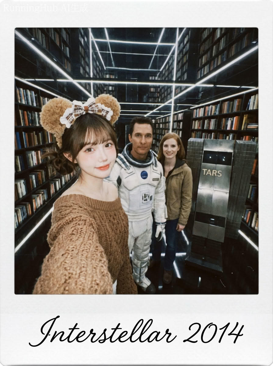 Classic movie/TV series/game protagonist Polaroid selfies and group photos on set