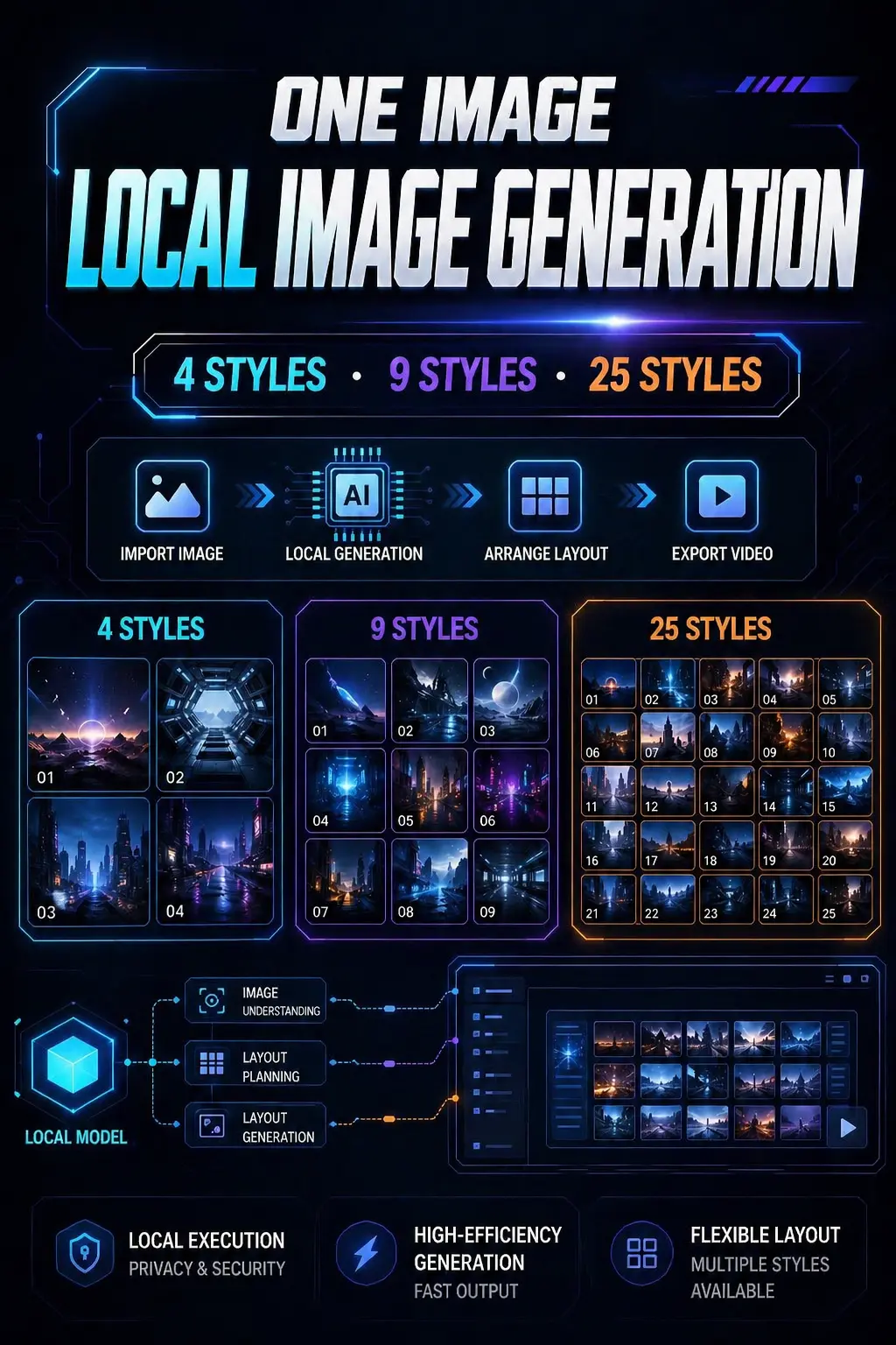 Multi-image reference image generates storyboard 4-grid 9-grid 25-grid