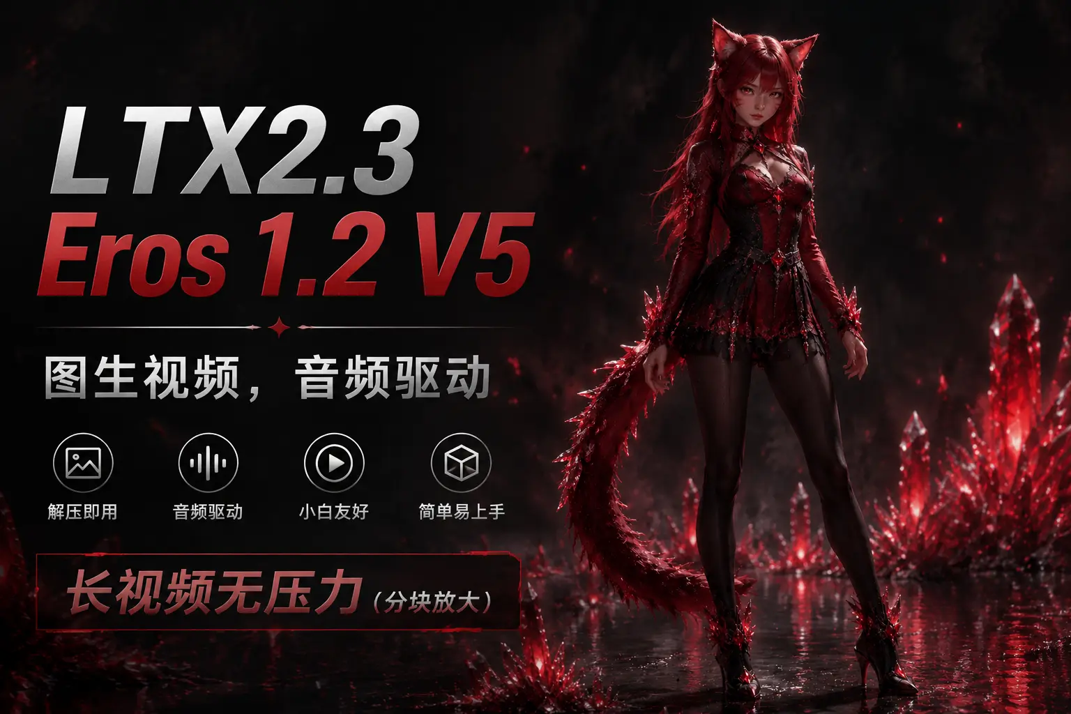 LTX2.3 Eros 1.2 Image to Vidoe 图生视频