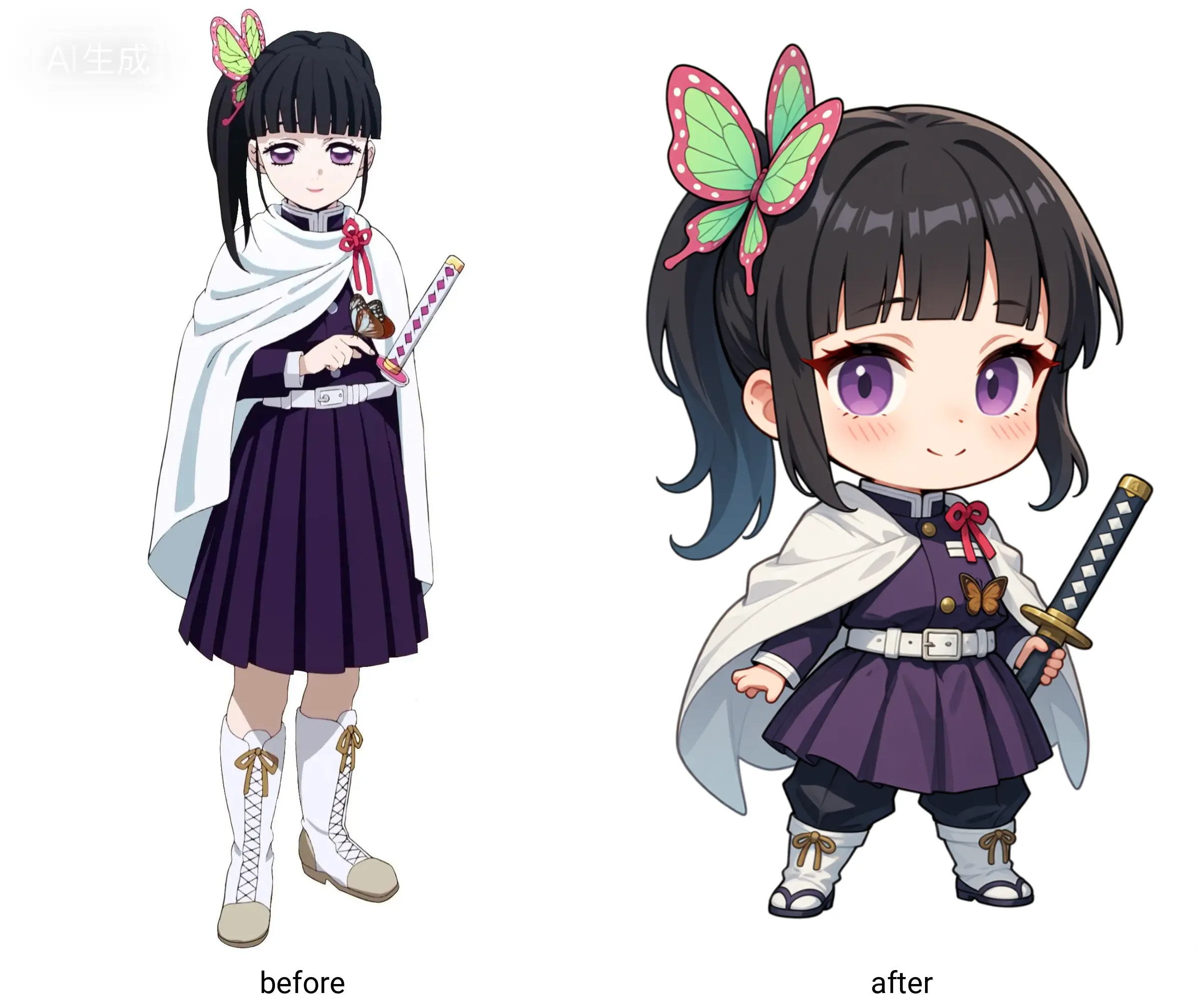 qwen_edit_一键Chibi角色风格转换 Q版风格化