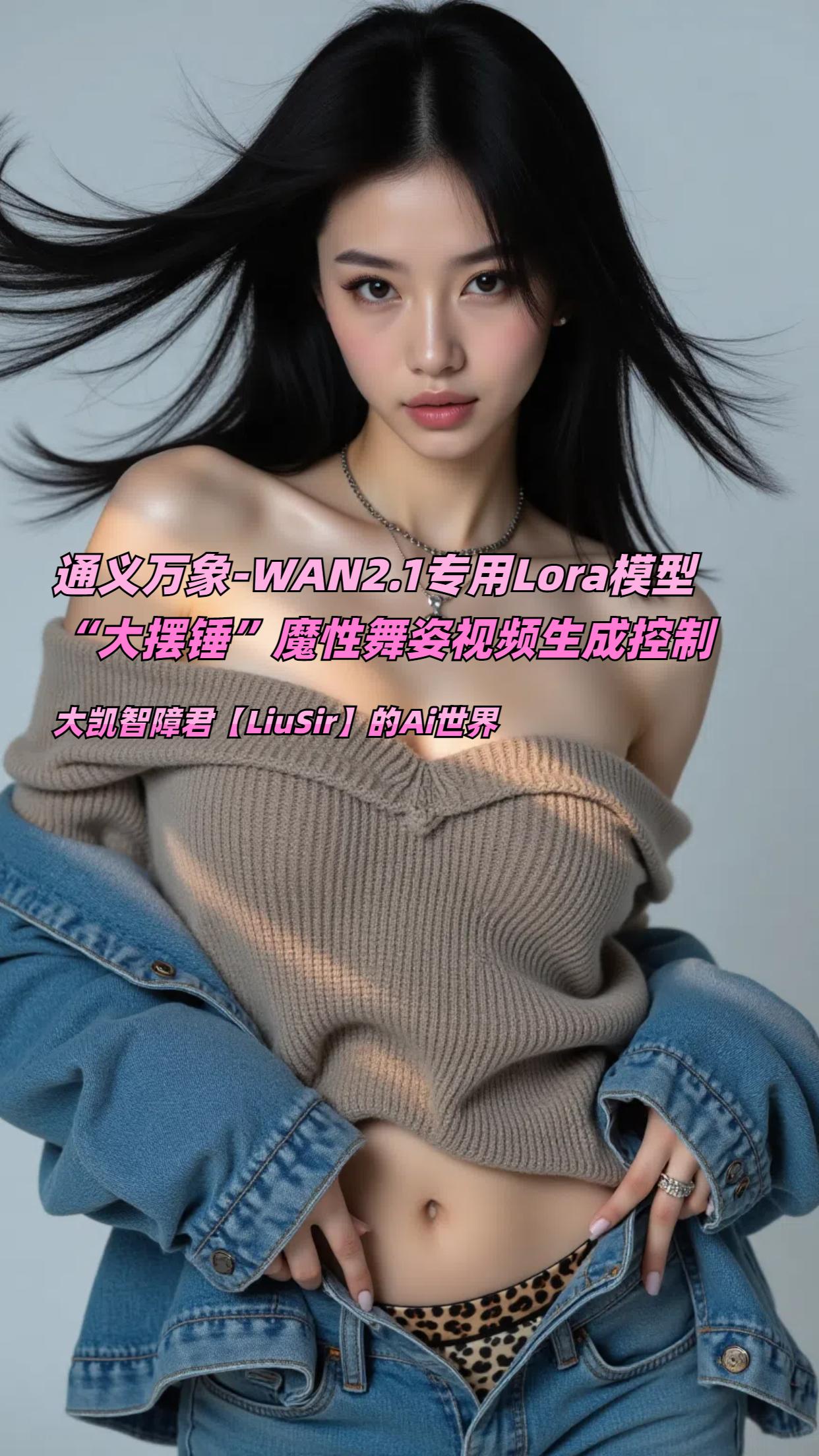 通义万象WAN2.1视频Lora模型“大摆锤”Lora~魔性舞姿控制器