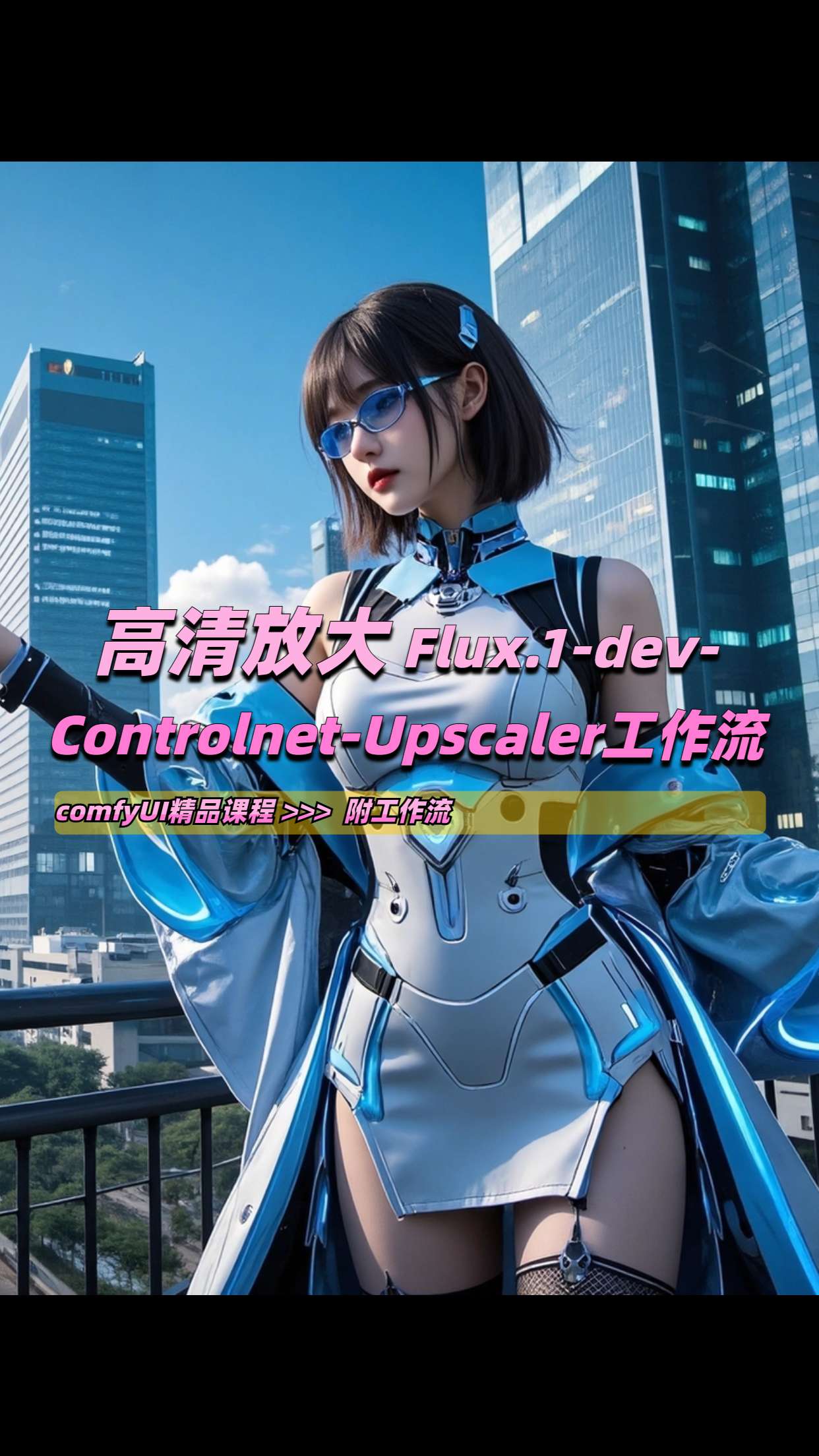 High-definition magnification Flux.1 dev Controlnet Upscaler