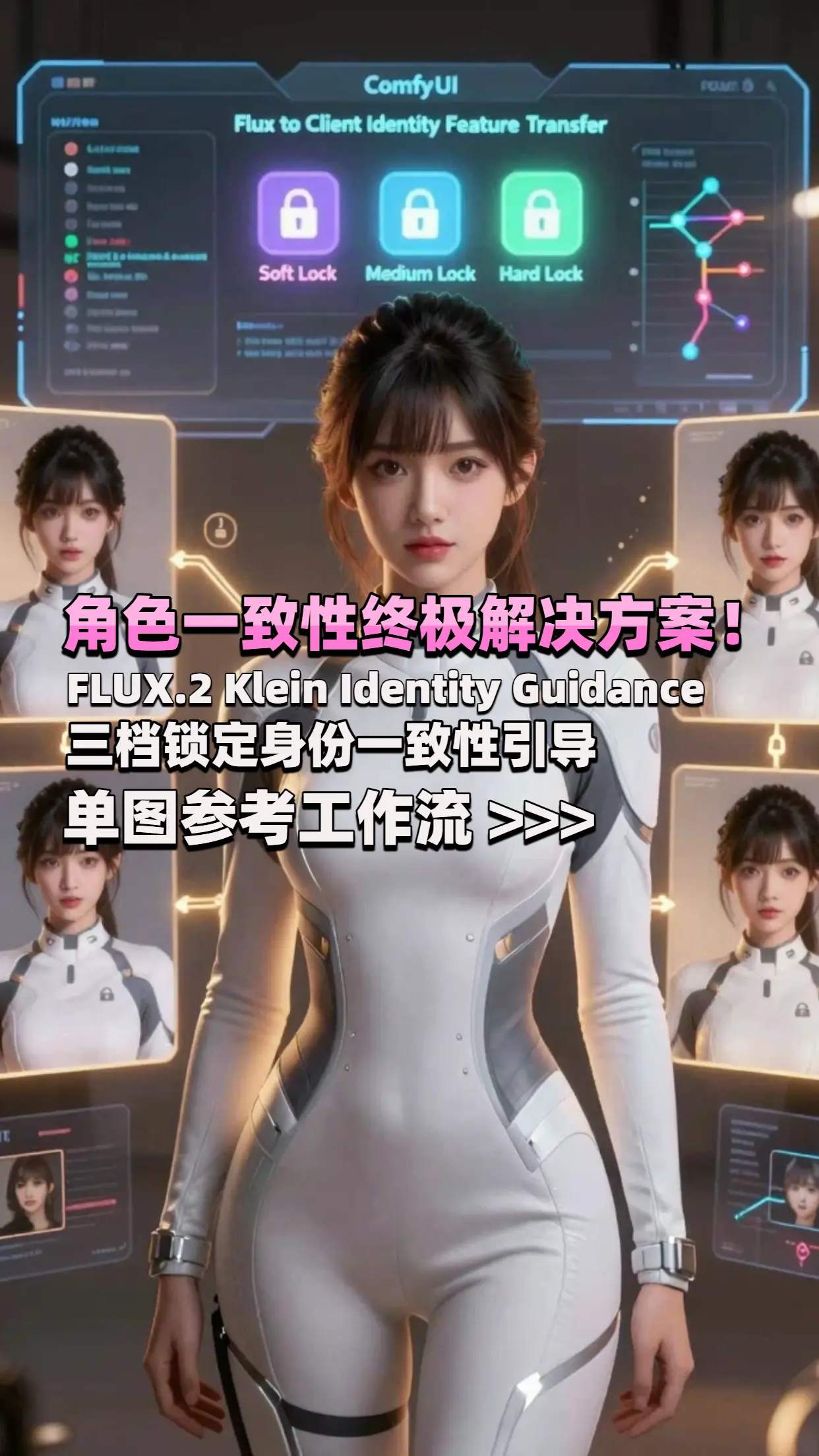 Flux.2 Klein 身份一致性引导 单图参考工作流(图生图)简化版